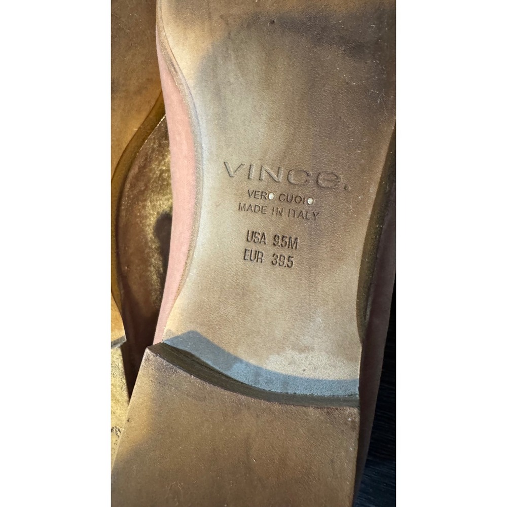 Vince Bray Blush Rose Velvet Loafers Flats Made in Italy Womens 9.5 Old Money - Picture 5 of 9